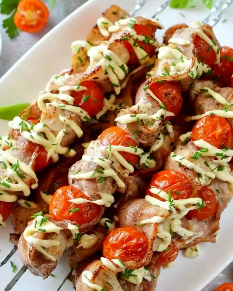 Секрет за полчаса: куриные шашлычки с беконом, от которых просят добавки