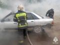 В Тверской области загорелся Audi