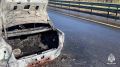 Опубликовано видео с места пожара на М-11 в Тверской области, где сгорела машина