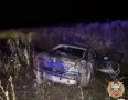 На трассе в Тверской области BMW улетел в кювет и опрокинулся