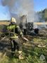 В деревне Калининского округа сгорел трактор
