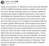 «Сегодня по моему поручению доктор Мехмет Оз объявил, что программа Medicaid больше не будет финансировать операции по смене пола и гормональную терапию для несовершеннолетних» – Дональд Трамп