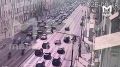 Момент ДТП в Москве, в котором погиб председатель правления "Генбанка" Дмитрий Ларин.