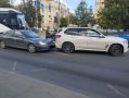 Из-за ДТП на проспекте в Твери собирается пробка возле остановки
