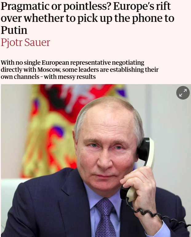Европа раскололась из-за звонка Путину